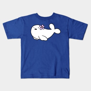 Flower Baby Harp Seal Kids T-Shirt